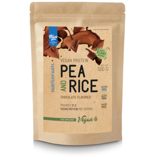 Pea & Rice Vegan Protein - 500g - VEGAN - Nutriversum - csokoládé