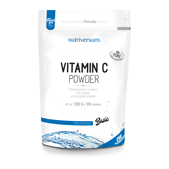C-vitamin Powder - 500 g - BASIC - Nutriversum - ízesítetlen