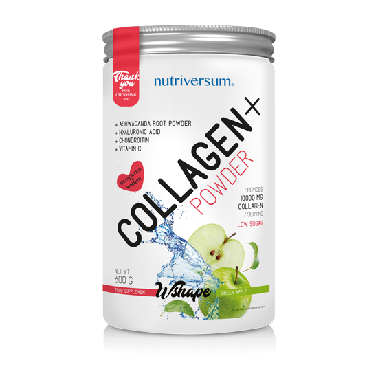 Collagen+ - 600 g - WSHAPE - Nutriversum - zöld alma
