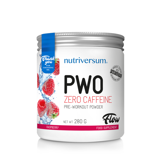 PWO zero caffeine - 280g - FLOW - Nutriversum - málna