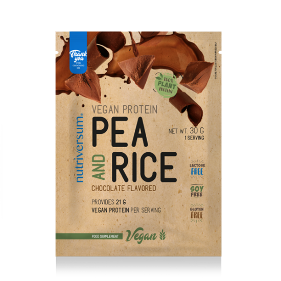 Pea & Rice Vegan Protein - 30 g - VEGAN - Nutriversum - csokoládé