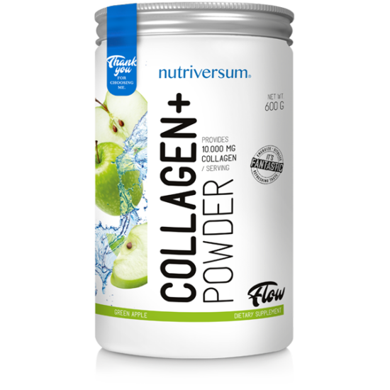 Collagen+ - 600 g - FLOW - Nutriversum - zöld alma