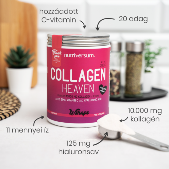 Collagen Heaven - 300 g - WSHAPE - Nutriversum - málna
